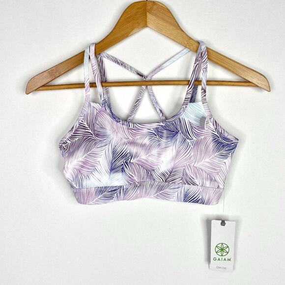 NWT Gaiam Ellie Print Shine Bra XS - Picture 1 of 10